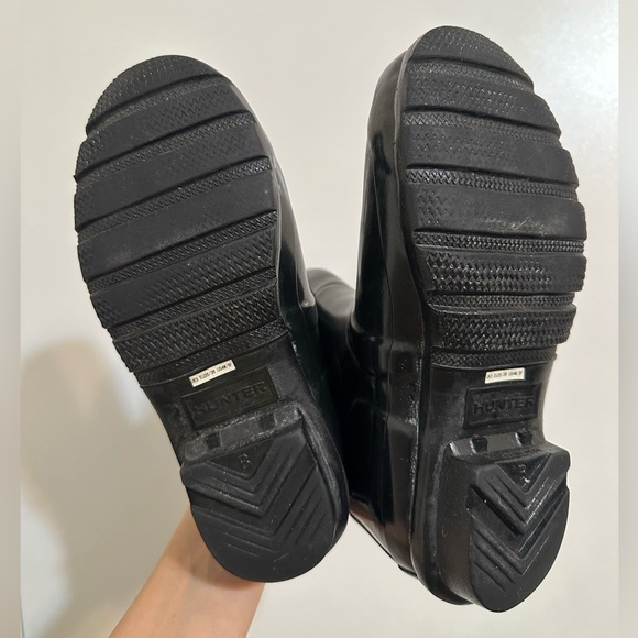 GUC HUNTER Original Tall Rubber Rain Boots Glossy Black - Picture 8 of 9